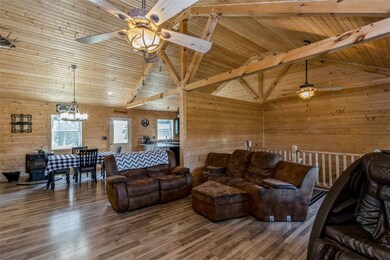 Living room, Dining, Kitchen and stairs to lower l