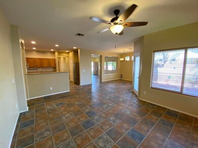 Family Room views to Kitchen, Dining, an