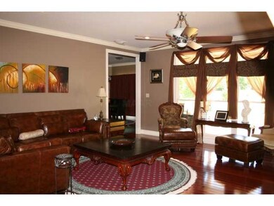 Great room with wall of windows