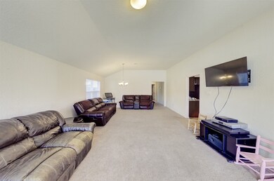 Spacious living room and formal dining area