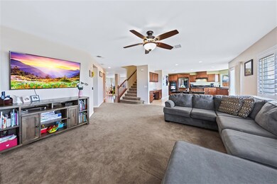 Very Large Family Room with Fireplace and Bedroom located right next to it. Open Floor plan so you can see all of the Living Area downstairs from this view!