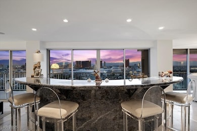 Indoor bar with views