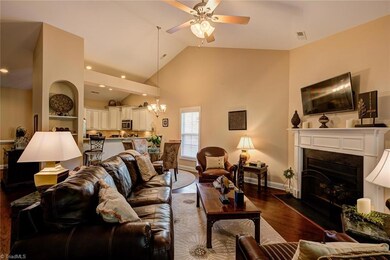 The gas log fireplace in the great room adds elegance and charm.