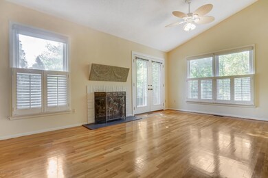 French doors lead to balcony