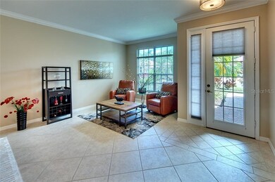 Grand Entrance Showcasing Cozy Living Room