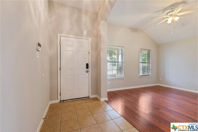 Front door & flex room.