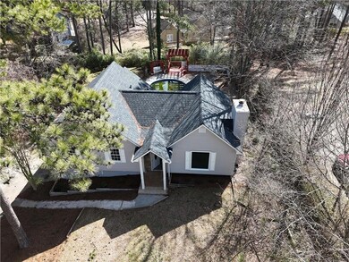 Birds eye view of property