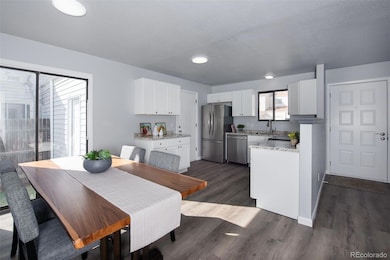 Dining room and kitchen