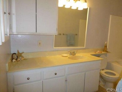 Very generous bathroom storage.