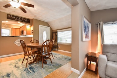 Front door into dining room
