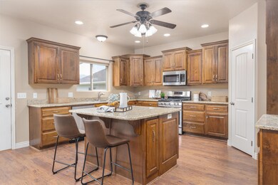 kitchen with island bar