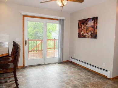 Dining room with access to the back deck.