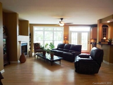 Spacious living room with gas fireplace