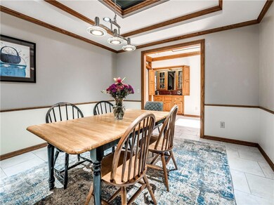 Dining room has beautiful detail