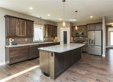Kitchen with large walk in pantry