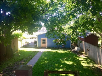 View from back porch of the private backyard and w