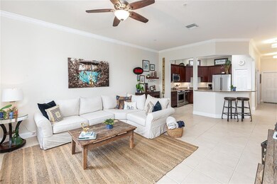 Kitchen opens to living room