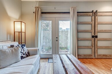 The glass doors leading to the yard were replaced