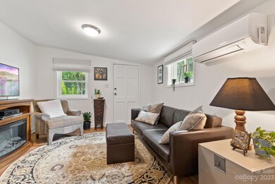 The living room has been freshly painted.