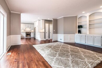 New hardwood flooring in Family Room and kitchen. 