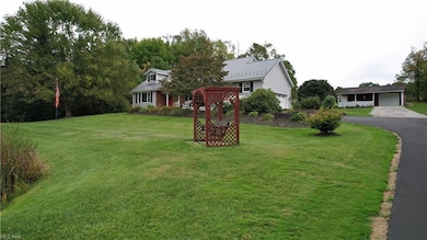 View of yard with garage