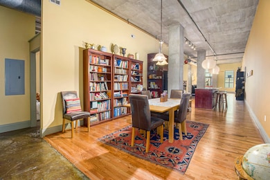 The dining , kitchen and living room area is appro