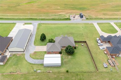 Overview of rural landscape with agricultural land