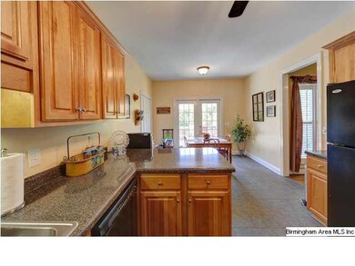 View of eat in kitchen with French doors leading t