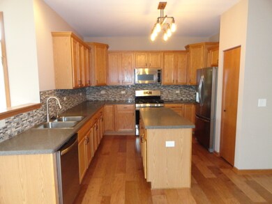 Solid surface counters and tile backsplash