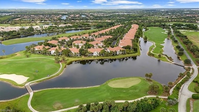 Aerial overview of Cascada neighborhood centrally located within Fiddler's Creek and overlooking Rookery Golf Course