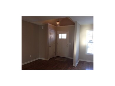 Vaulted ceiling over entry, Eddison bulb light fix