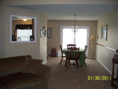 View from living room to dinig area. Nice and open
