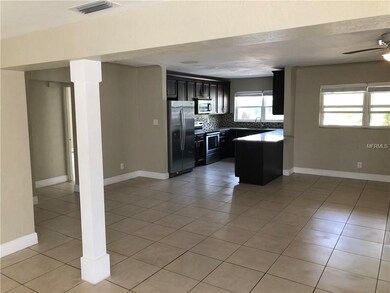 Dining area and kitchen.