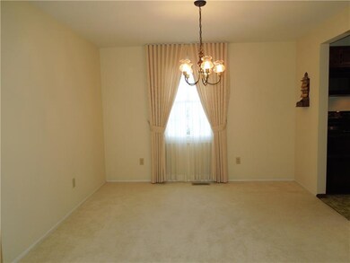 Dining room that leads into the kitchen