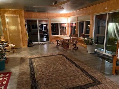 Enclosed porch looking toward the deck