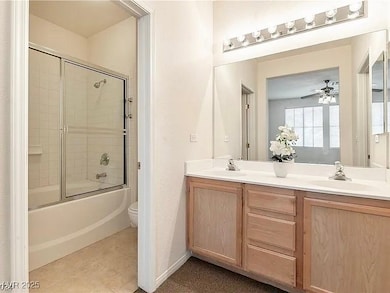 Bathroom featuring shower / bath combination with