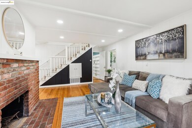 Hidden Gem: Blue wall under the stairwell is an artist canvas!