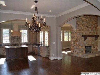 Great room open to kitchen, dining room and keepin