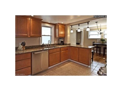 breakfast counter with stools and space for eating
