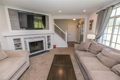 Living room with fireplace