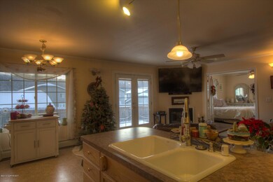 Main living area and kitchen