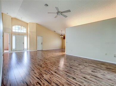Living room and dining room