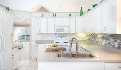 Classic white Kitchen with all white Ceramic tile.
