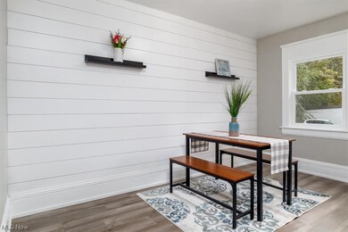 View of hardwood floored dining room