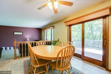 Spacious Dining with patio door to wonderful deck