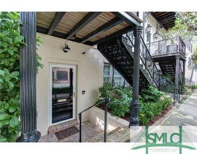 Exterior Front. Garden Level Door