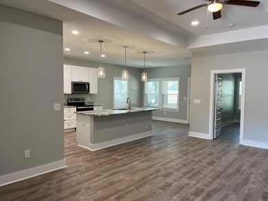 Living area to kitchen