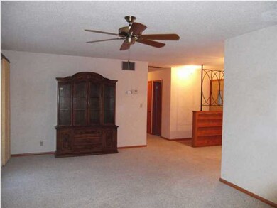 This is a view of the living room peering back int