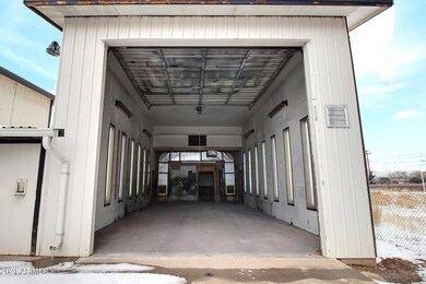 Garage door paint booth area