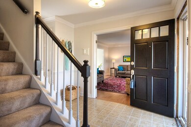 Light & bright entry way with fresh paint.